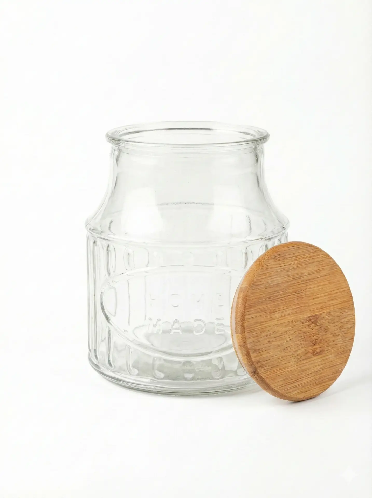 Open glass jar ready for the pantry